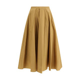 Forte_Forte Jupe Longue en Coton Beige pour Élégance Sans Effort