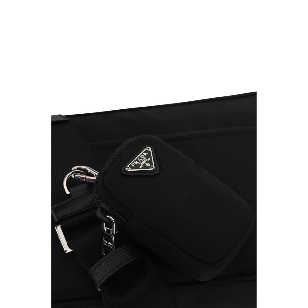 Sac bandoulière Prada en nylon noir