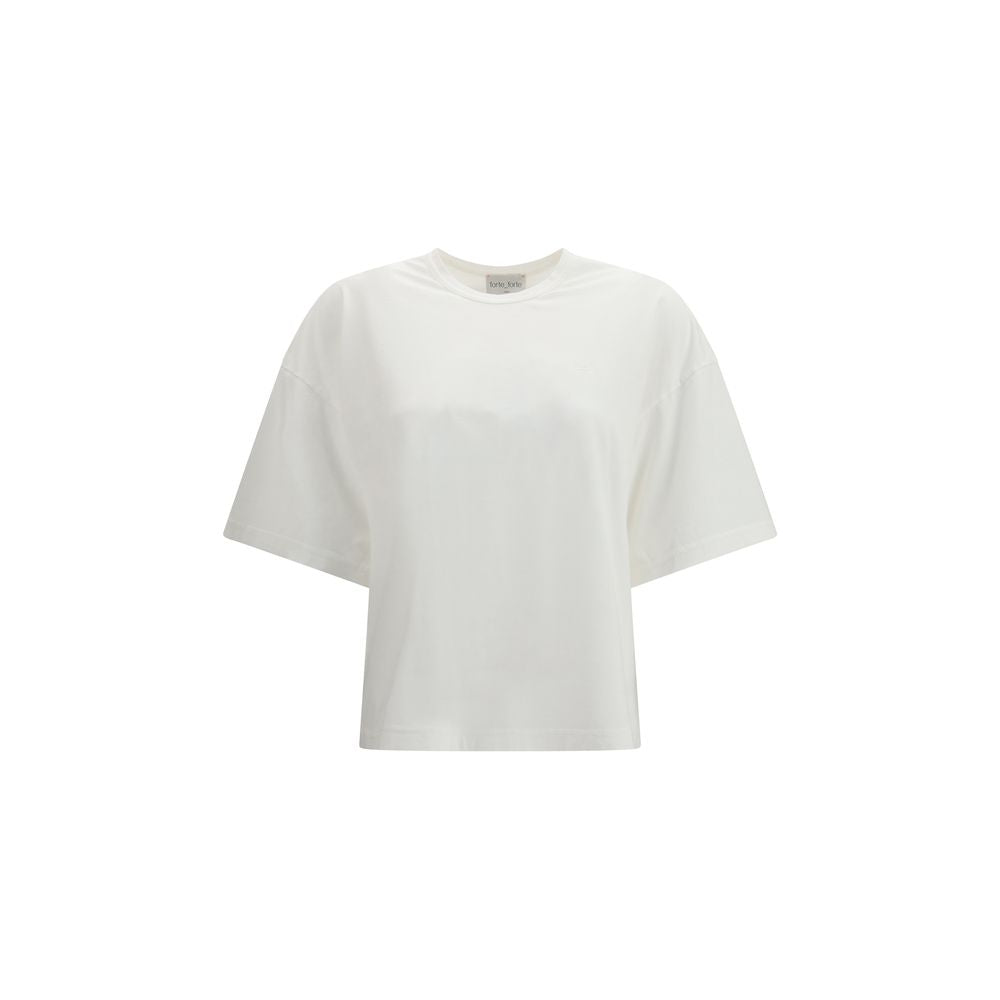 Forte_Forte White Organic Cotton Oversized T-Shirt