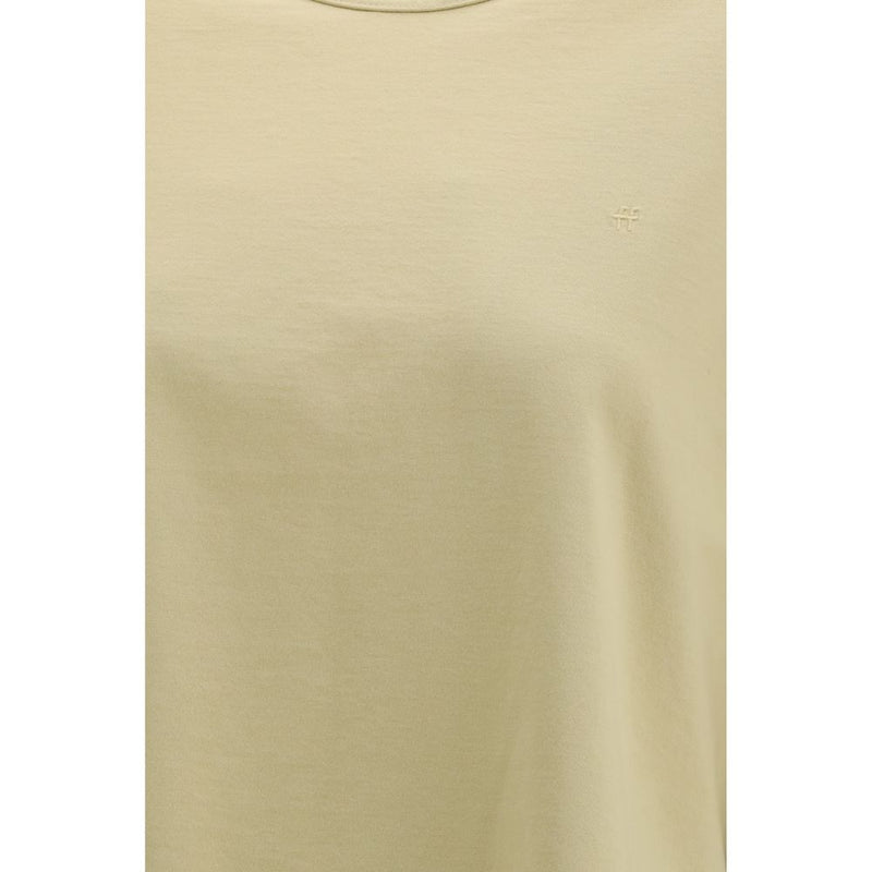 Forte_Forte Beige Oversized Cotton T-Shirt for Women