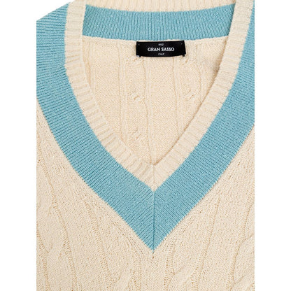Gran Sasso Wit Katoenen Sweatshirt