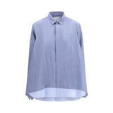 Sacai Blue Cotton Pattern Shirt - Oversized Design for Women