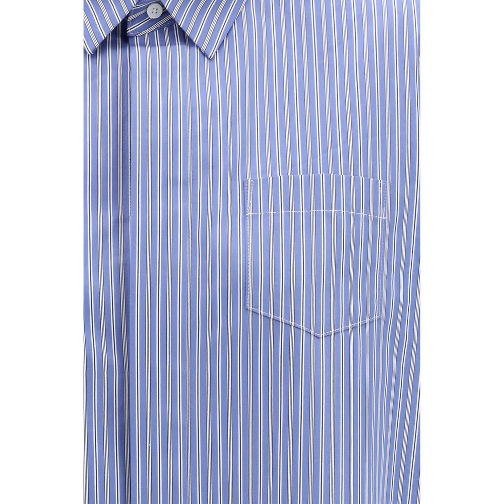Sacai Blue Cotton Pattern Shirt - Oversized Design for Women