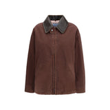 Prada Canvas Old Peacoat - Brown Cotton Coat for Women