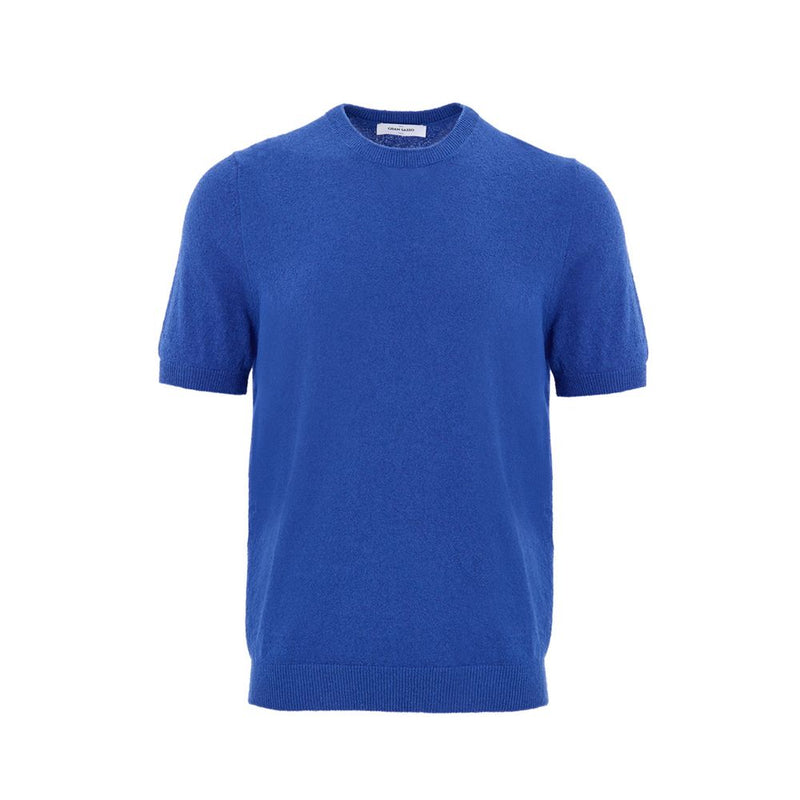 Gran Sasso Blue Cotton T-Shirt for Men - Regular Fit