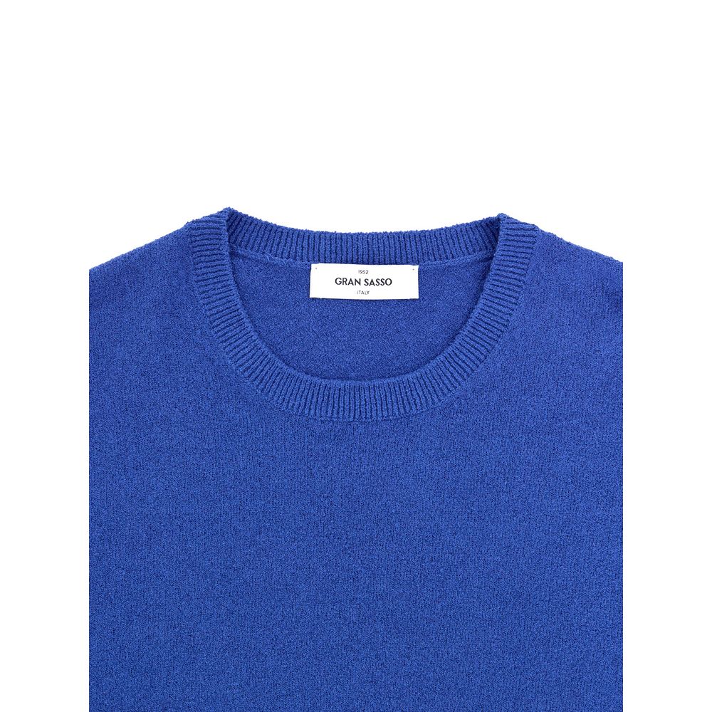 Gran Sasso Blue Cotton T-Shirt - Comfortable & Stylish
