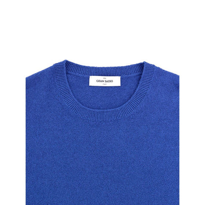 Gran Sasso Blauw Katoenen T-shirt