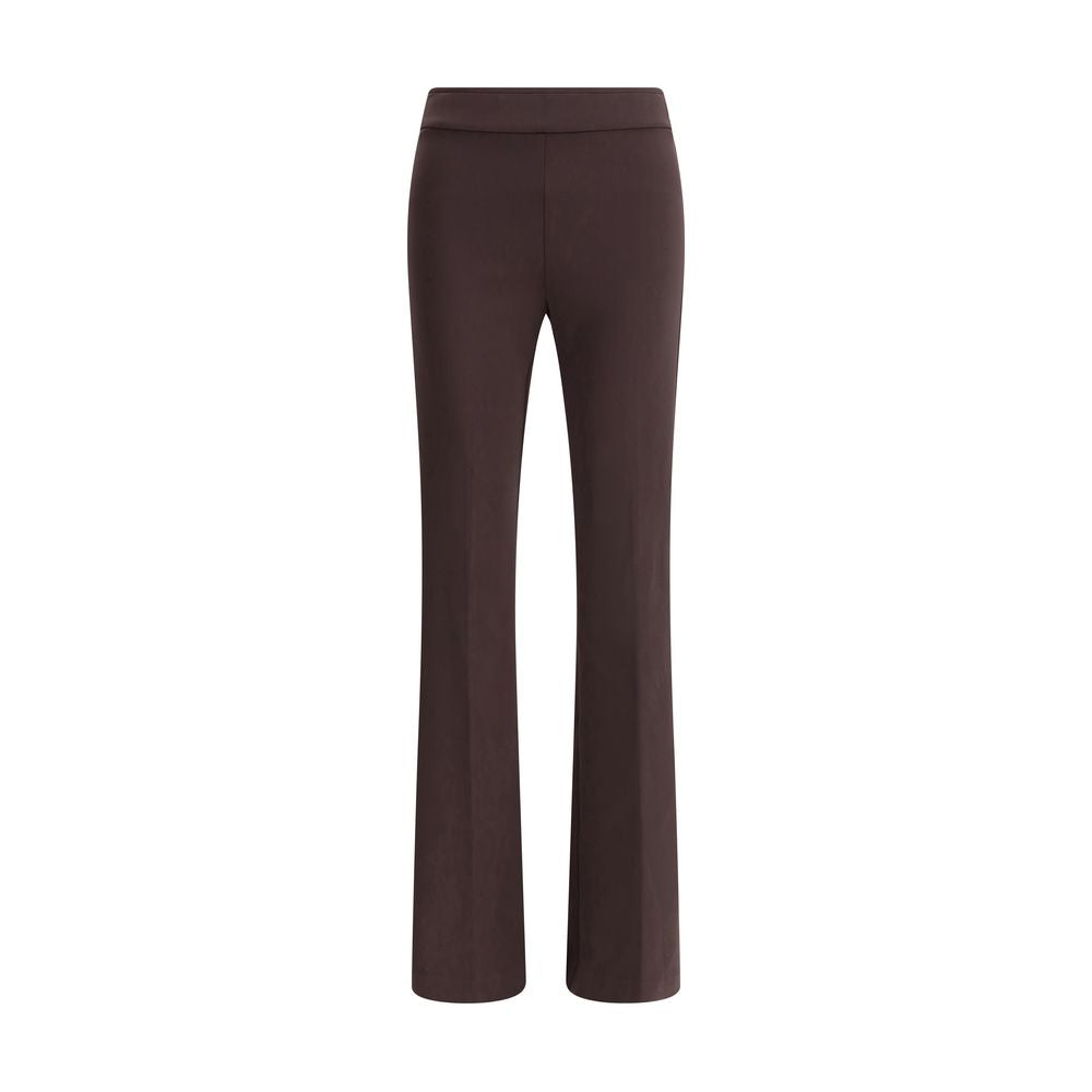 Avenue Montaigne Brown Elastane Flared Pants for Women
