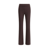 Avenue Montaigne Brown Elastane Flared Pants for Women