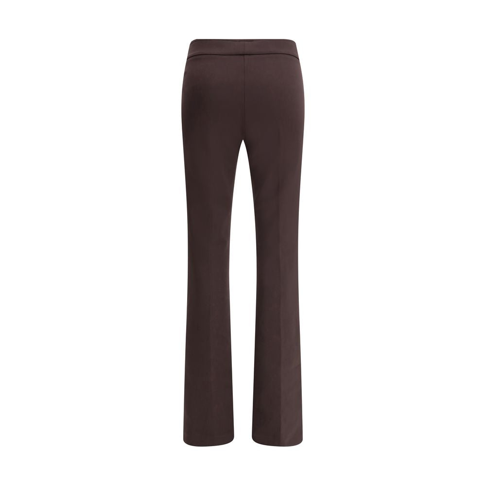 Avenue Montaigne Brown Elastane Flared Pants for Women
