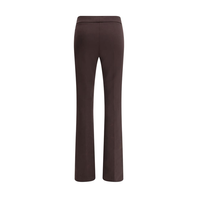 Avenue Montaigne Brown Elastane Flared Pants for Women