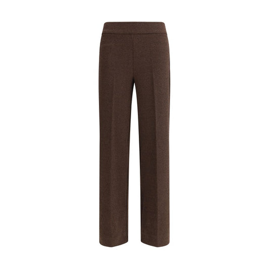 Avenue Montaigne Brown Polyester Casual Pants for Women