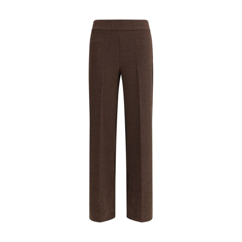 Avenue Montaigne Brown Polyester Casual Pants for Women