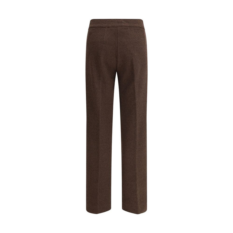 Avenue Montaigne Brown Polyester Casual Pants for Women