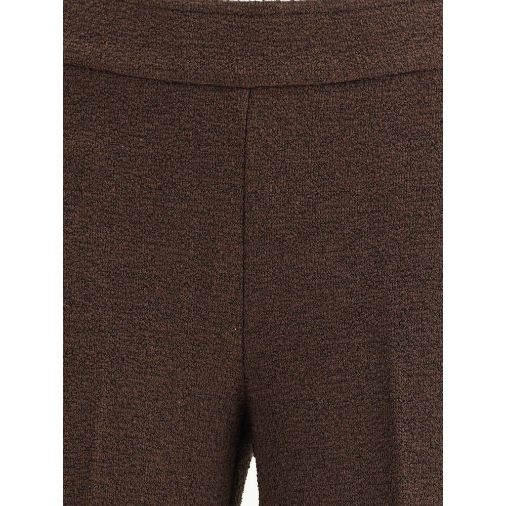 Avenue Montaigne Brown Polyester Casual Pants for Women