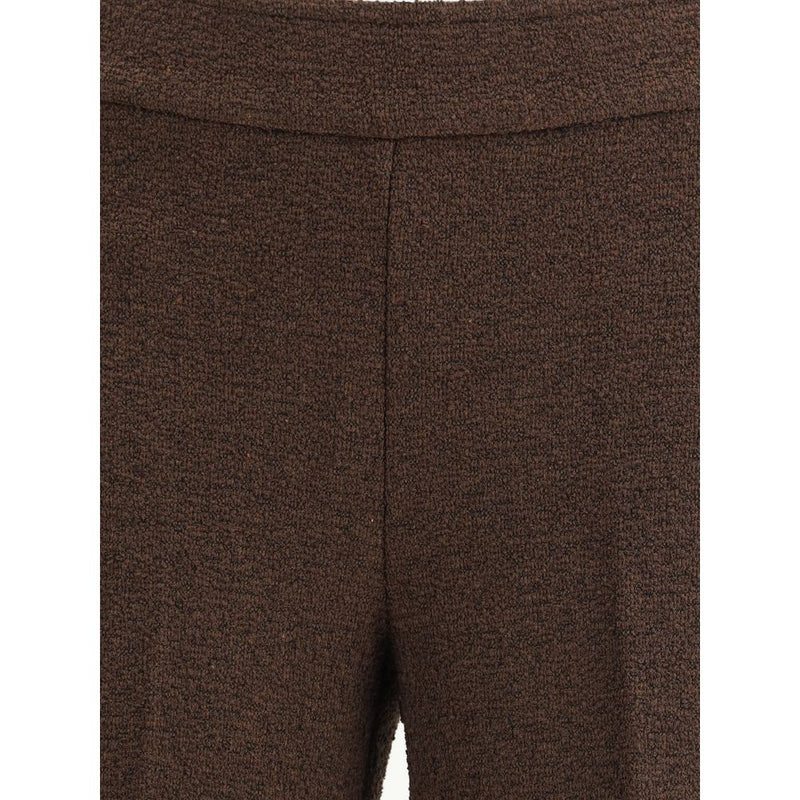 Avenue Montaigne Brown Polyester Casual Pants for Women