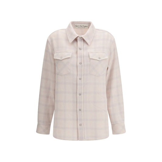Chemise en cachemire blanc à motif cachemire véritable de Dieu