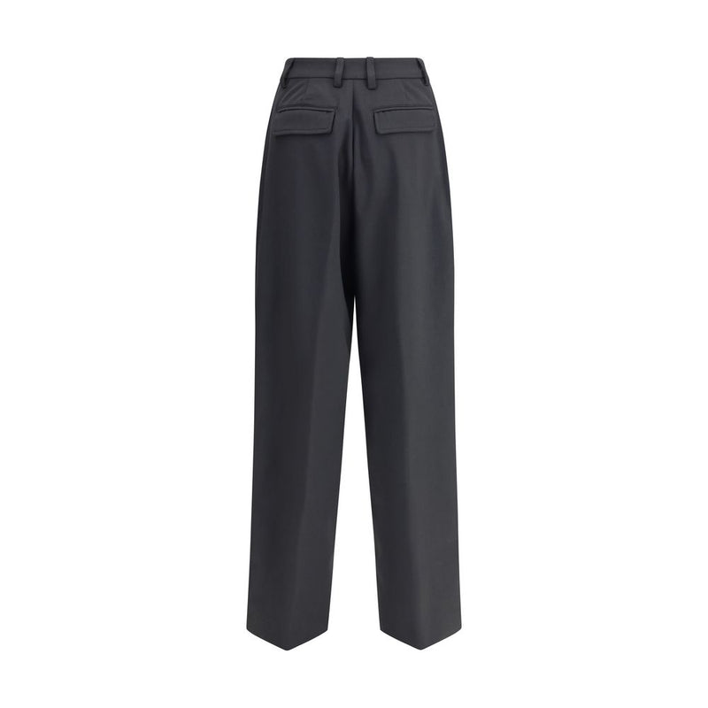 The Latest Black Polyester Pleated Casual Pants for Women