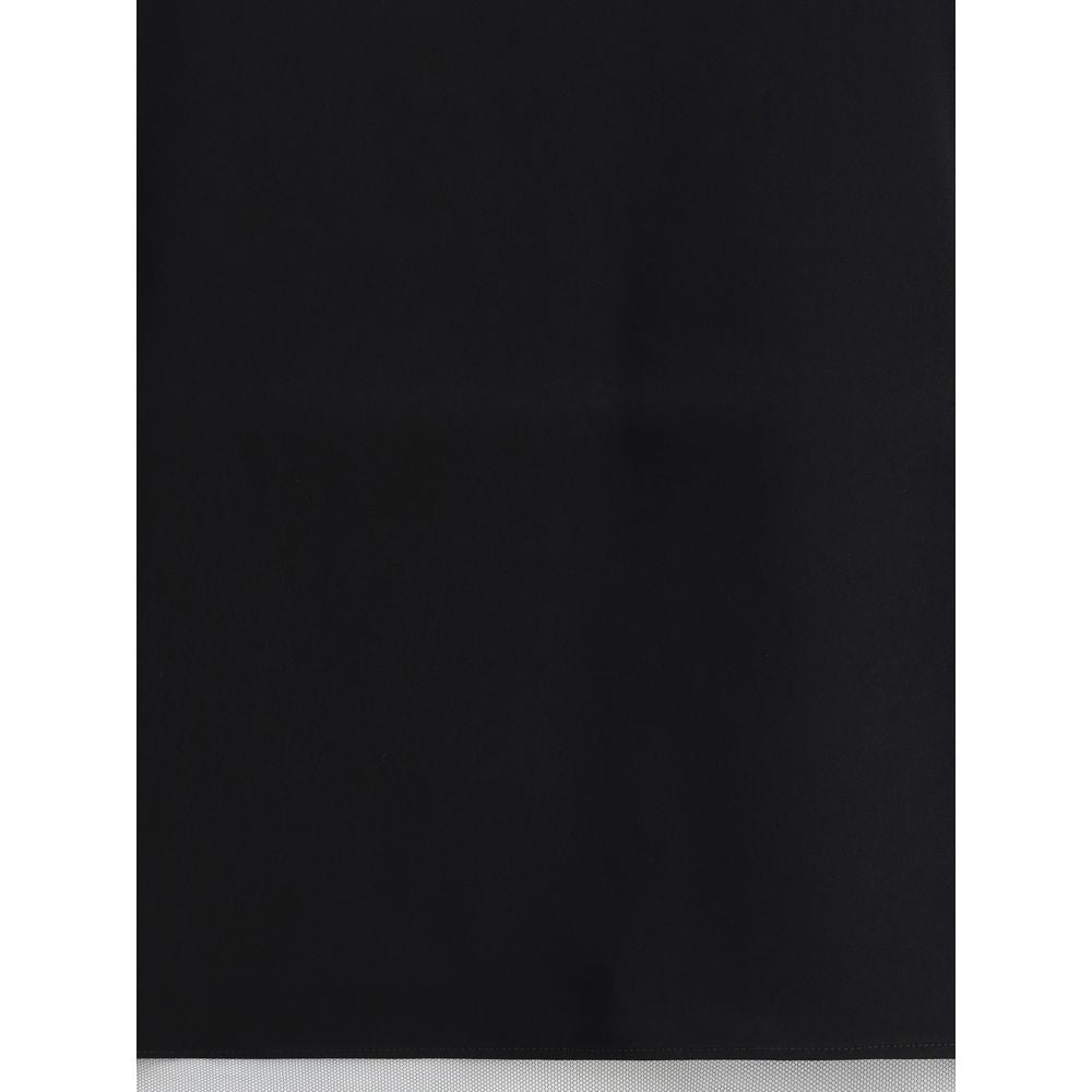 SA SU PHI Black Silk Top - Elegant Sleeveless Design for Women
