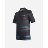 Diadora Black Polyester Polo Shirt - Stylish & Comfortable