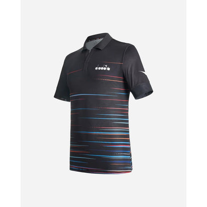 Diadora Zwart Polyester Poloshirt