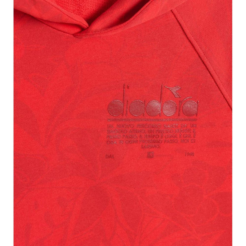 Diadora Red Cotton Sweatshirt - Bold Style for Women