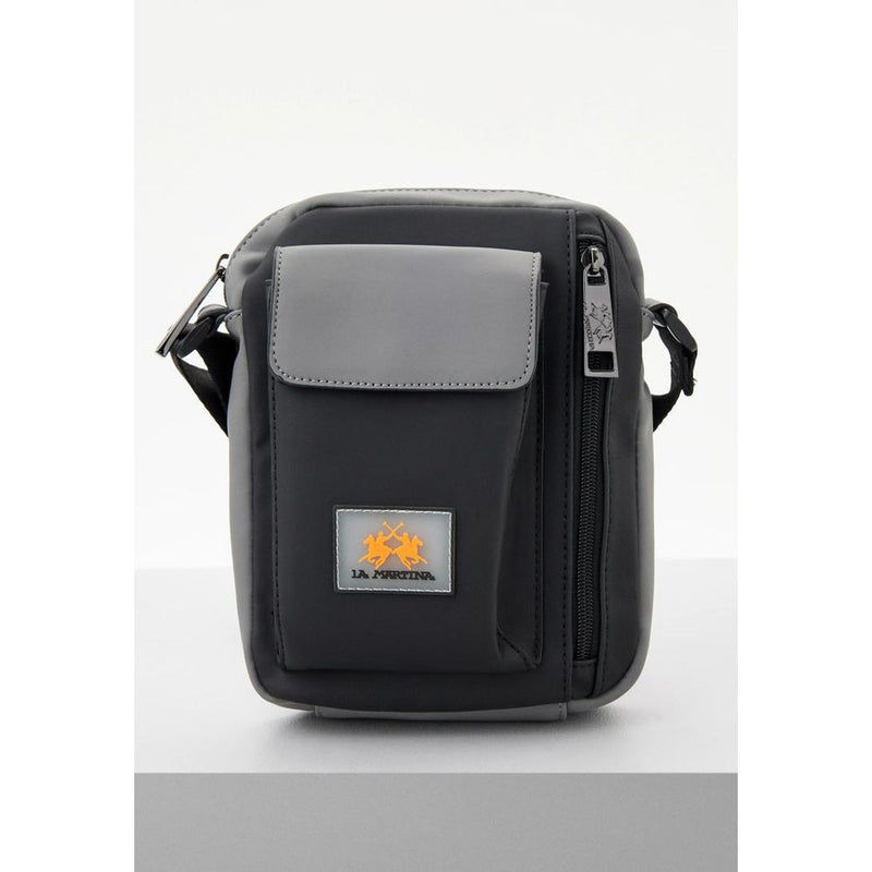 La Martina Black Polyethylene Crossbody Bag for Men