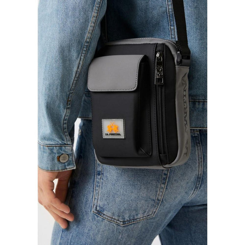 La Martina Black Polyethylene Crossbody Bag for Men