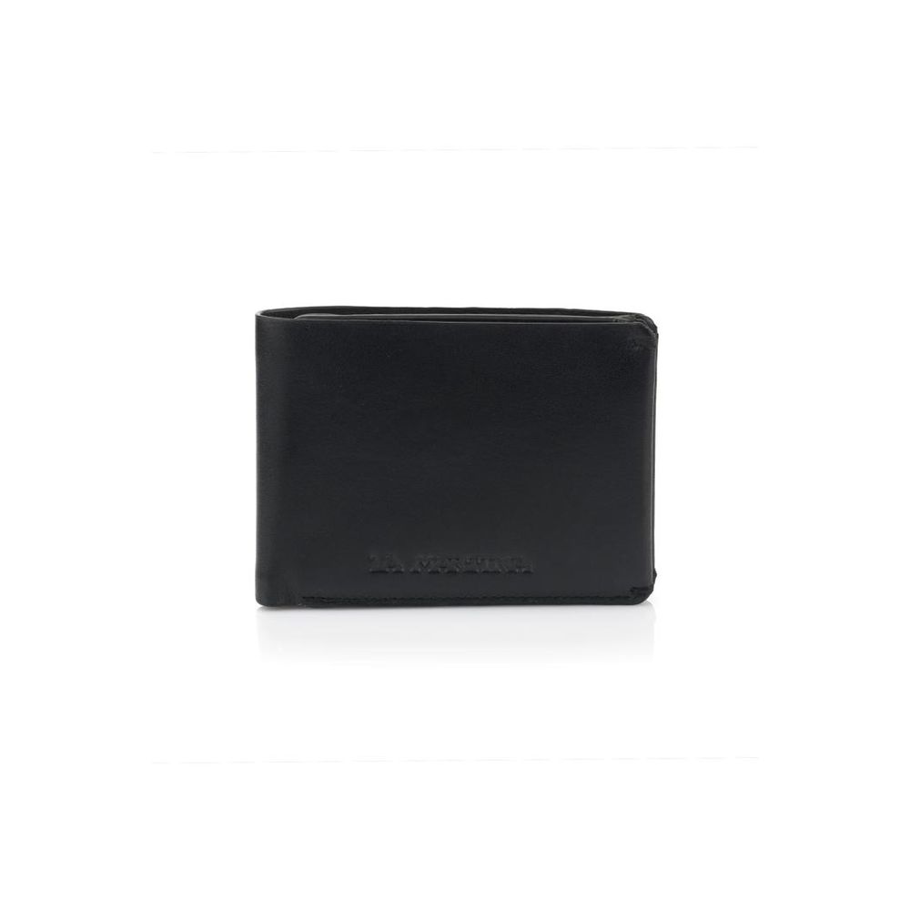 La Martina Black Cowhide Wallet - Luxury Accessory for Men