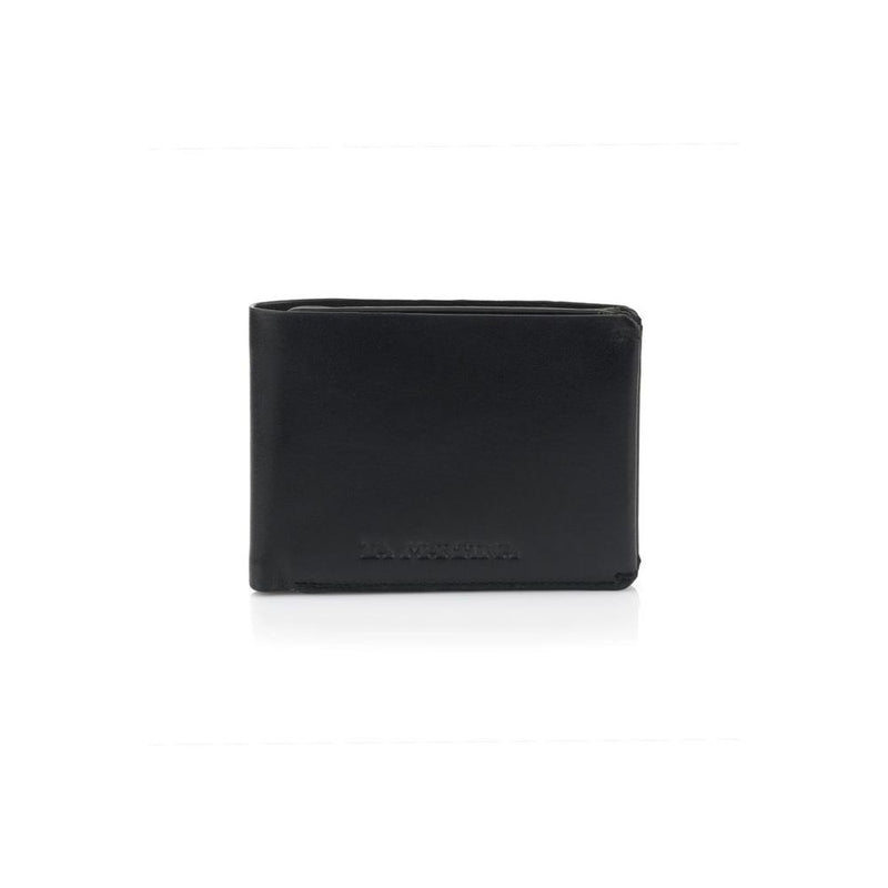 La Martina Black Cowhide Wallet - Compact Luxury for Men