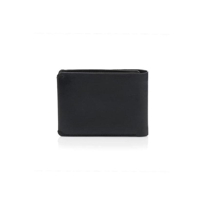 La Martina Black Cowhide Wallet - Compact Luxury for Men