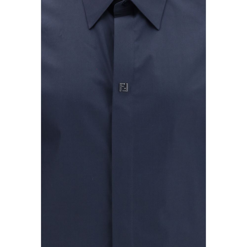 Chemise Fendi bleue en coton