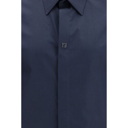 Chemise Fendi bleue en coton
