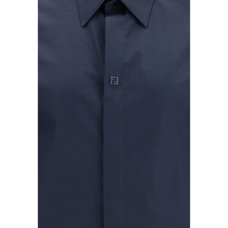 Chemise Fendi bleue en coton