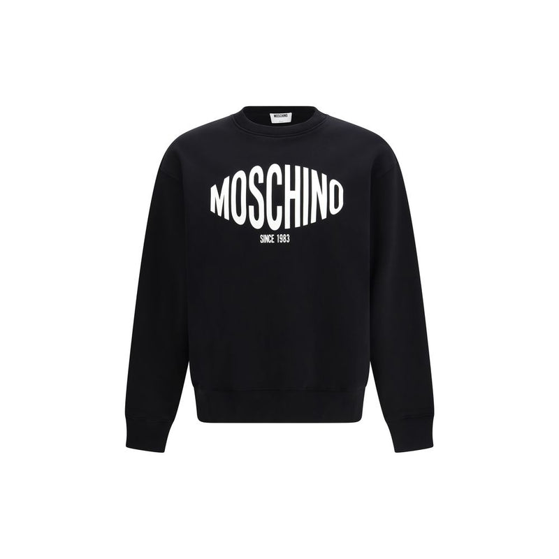 Moschino Black Cotton Sweatshirt - Modern Graphic Style