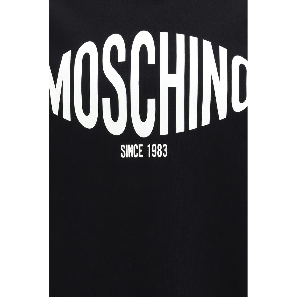 Moschino Black Cotton Sweatshirt - Modern Graphic Style