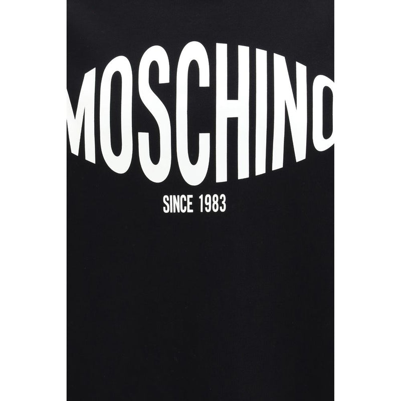 Moschino Black Cotton Sweatshirt - Modern Graphic Style