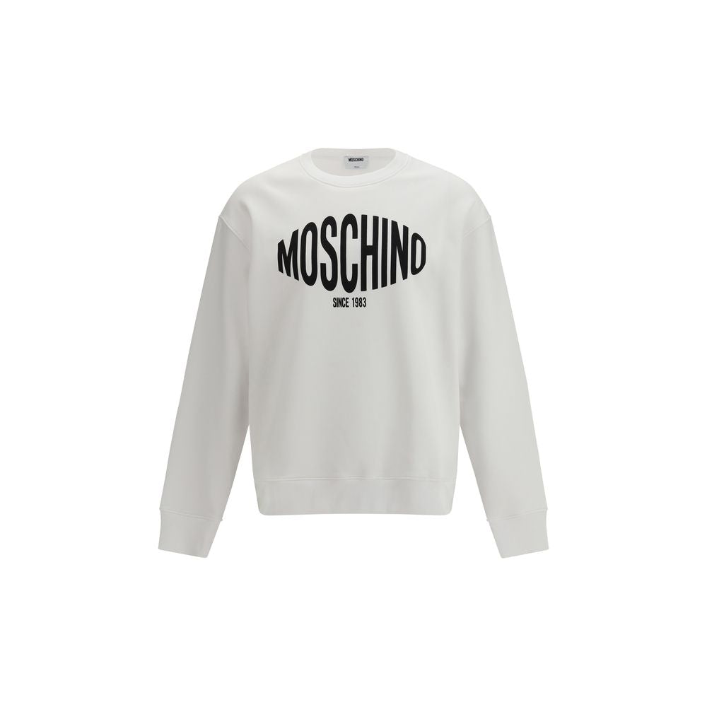 Moschino White Cotton Sweatshirt - Contemporary Style