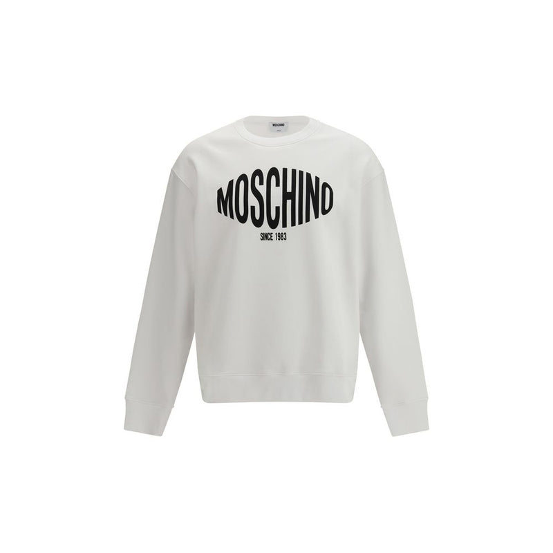 Moschino White Cotton Sweatshirt - Contemporary Style