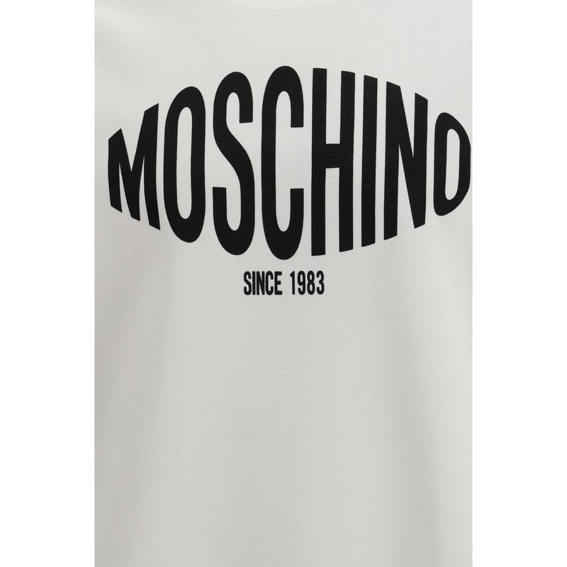 Moschino White Cotton Sweatshirt - Contemporary Style