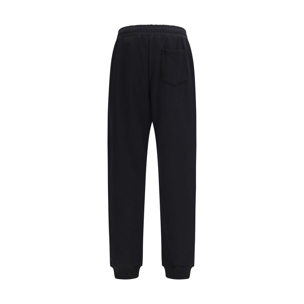 Moschino Black Cotton Casual Pants for Men