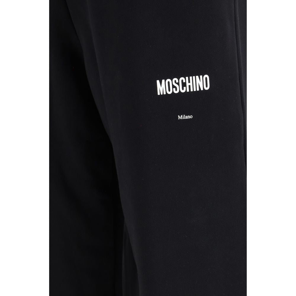 Moschino Black Cotton Casual Pants for Men