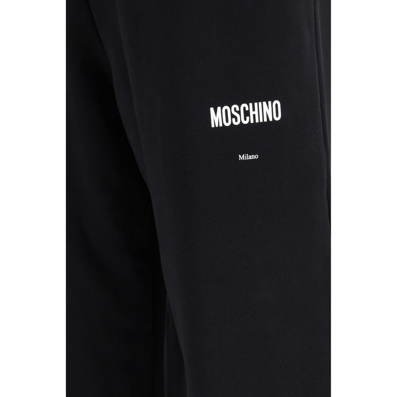 Moschino Black Cotton Casual Pants for Men