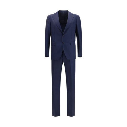 Tagliatore Blue Fleece Wool Two-Piece Suit for Men