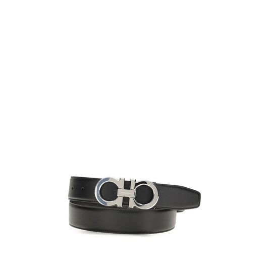 Ferragamo Zwarte Kalfsleren Bos Taurus Normale Riem