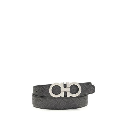 Ferragamo Zwarte Kalfsleren Bos Taurus Normale Riem