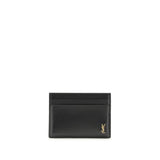 Portefeuille Bos Taurus en cuir de veau noir Saint Laurent