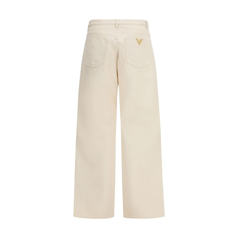 Valentino Beige Katoenen Jeans Denim