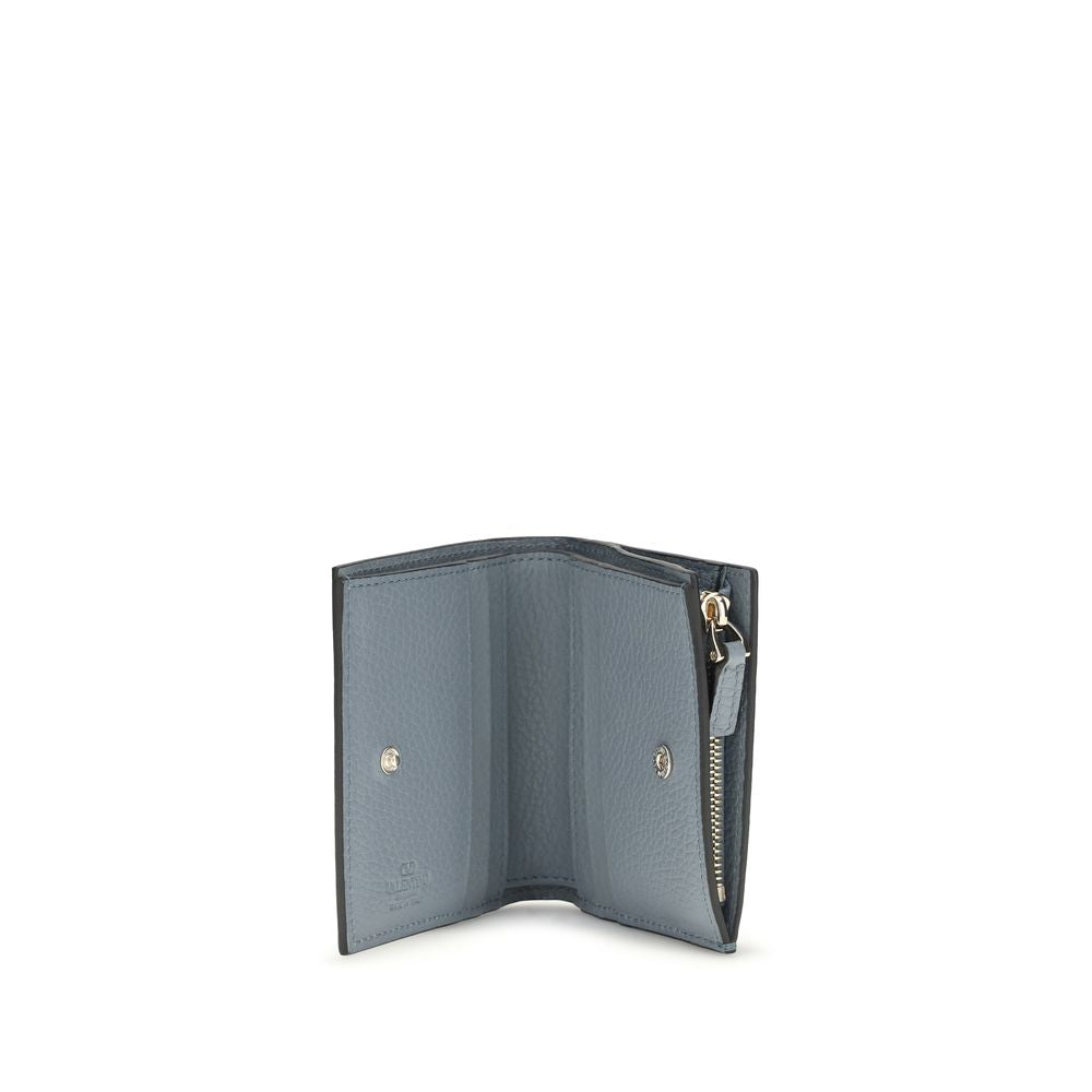 Valentino Garavani Blue Lamb Ovis Aries Wallet