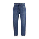 PT Torino Blue Cotton Jeans - Modern Carrot Fit
